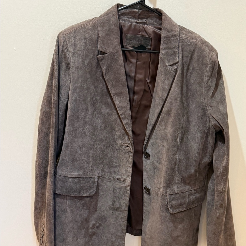 Jaclyn Smith Brown Suede Blazer
